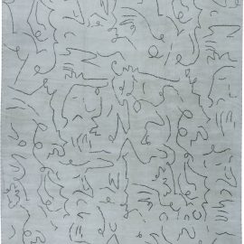 Modernist Jean Cocteau Style Rug N11500