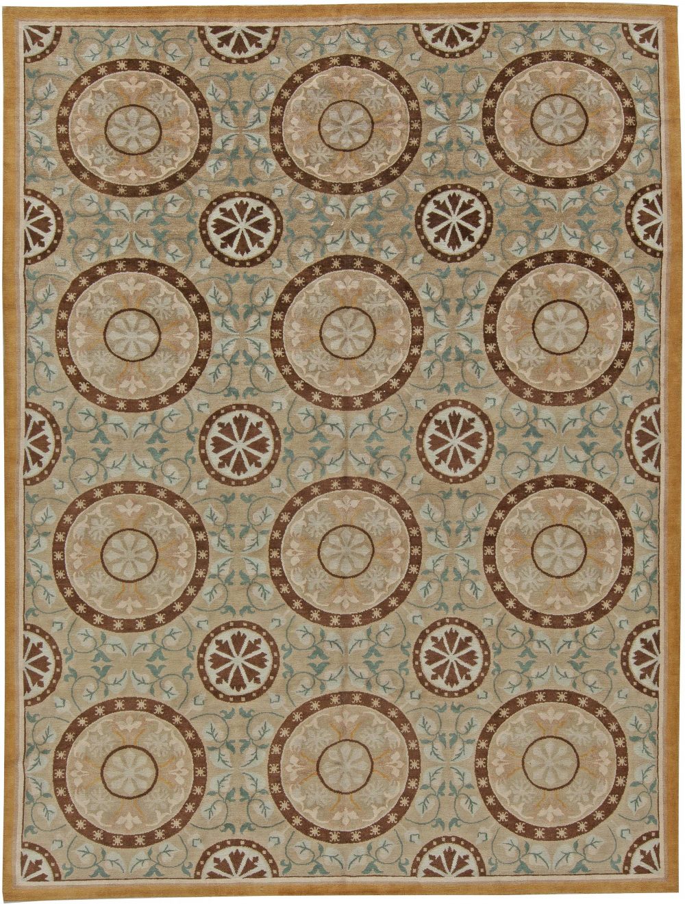Doris Leslie Blau Collection One-of-a-kind Wind Mill Design Handmade Wool Rug N10986