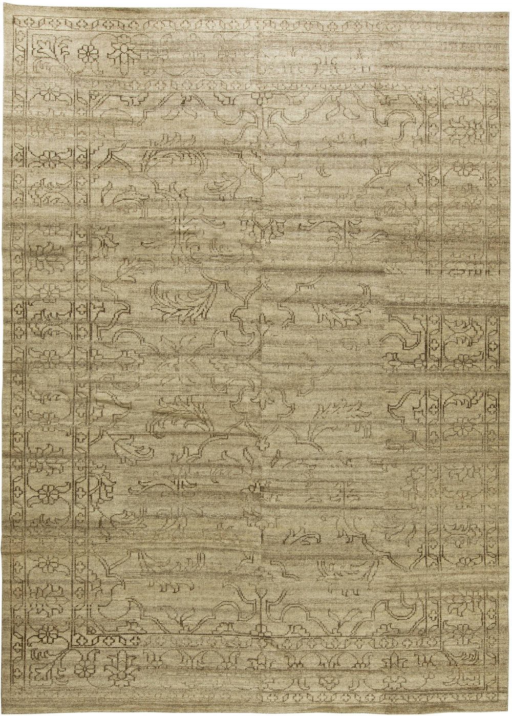 Doris Leslie Blau Collection Traditional Oriental Inspired Beige Wool Rug N11267