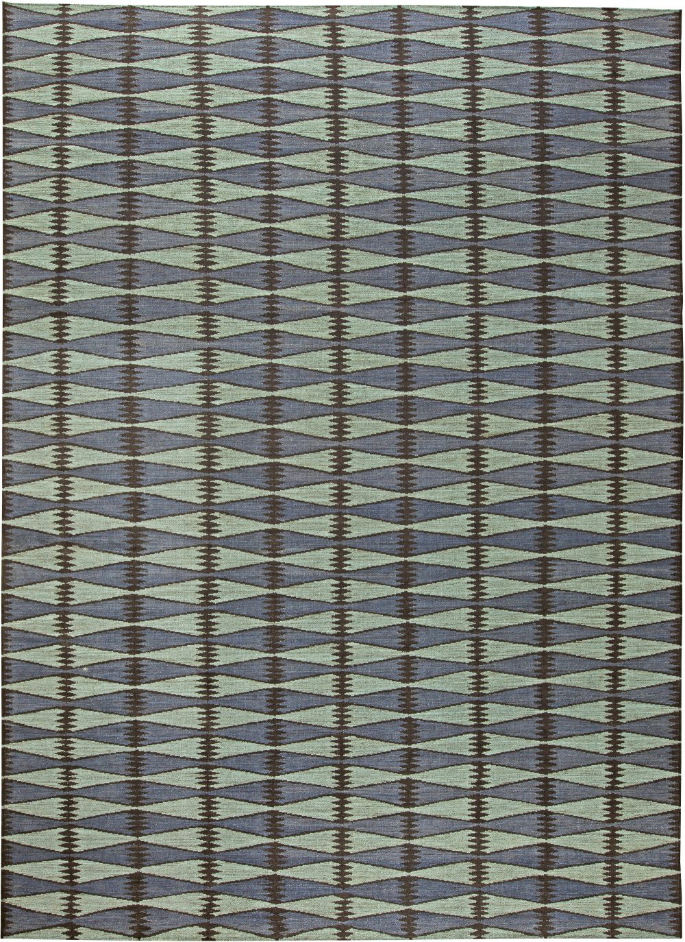 Doris Leslie Blau Collection Swedish Design Geometric Flat-Weave Wool Rug N11307