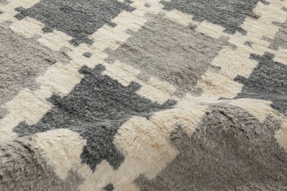 Doris Leslie Blau Collection Scandinavian Design Geometric Hand Knotted Wool Rug N11650