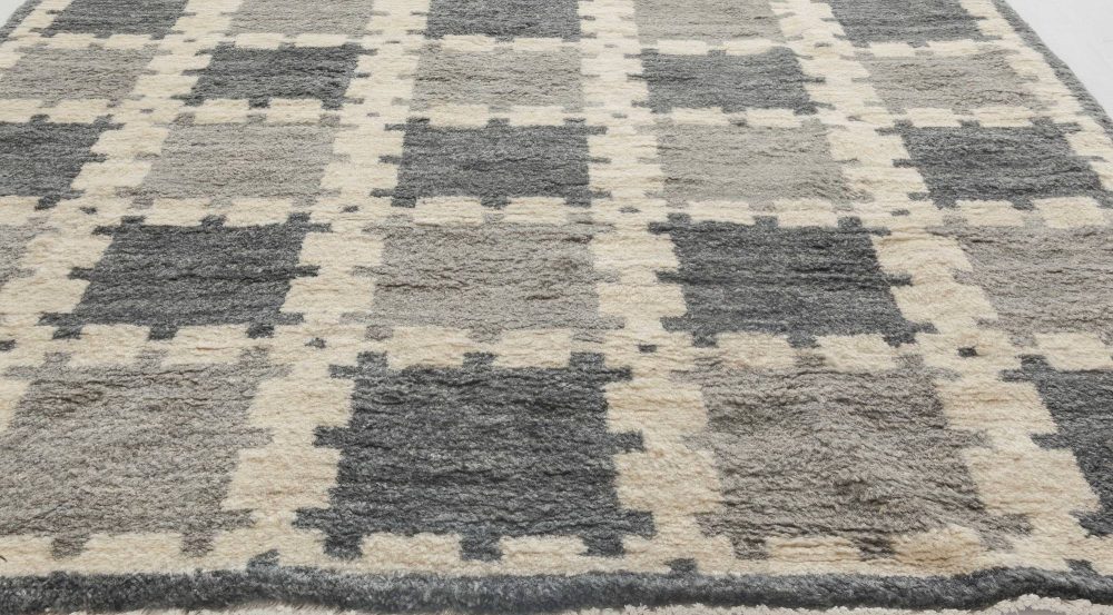 Doris Leslie Blau Collection Scandinavian Design Geometric Hand Knotted Wool Rug N11650