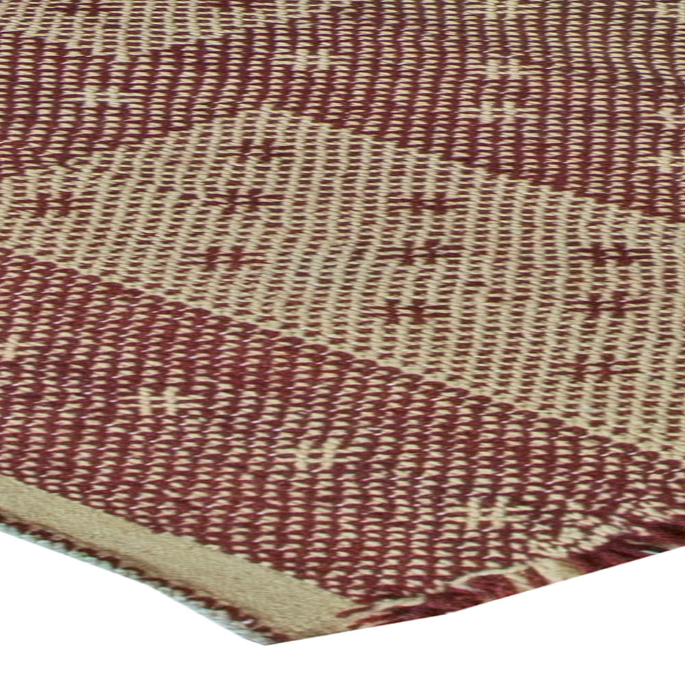 Doris Leslie Blau Collection Modern Geometric Moroccan Style Flat-Weave Wool Rug N10870