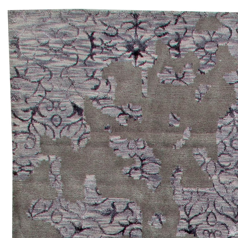 Doris Leslie Blau Collection Oversized Contemporary Handmade Wool & Silk Rug N11100