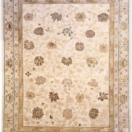 Doris Leslie Blau Collection One-of-a-kind Lotus Design Hand Knotted Silk Rug N10970