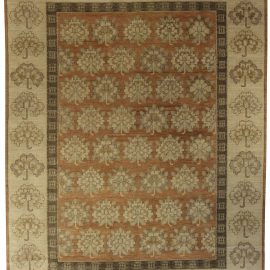 Doris Leslie Blau Collection Samarkand Khotan Brown and Beige Wool Rug N10687