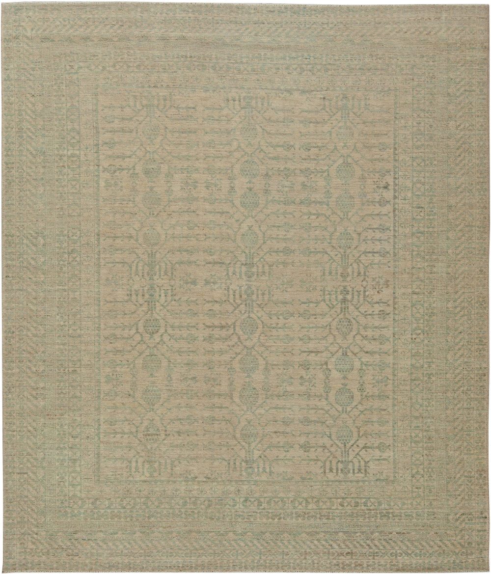 Doris Leslie Blau Collection Modern Samarkand Taupe, Gray Handmade Wool Rug N11061
