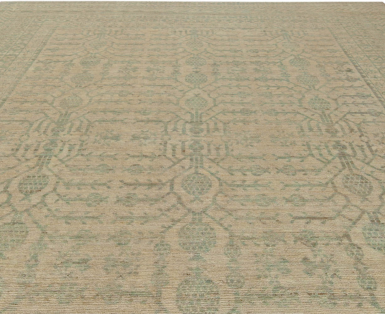 Doris Leslie Blau Collection Modern Samarkand Taupe, Gray Handmade Wool Rug N11061