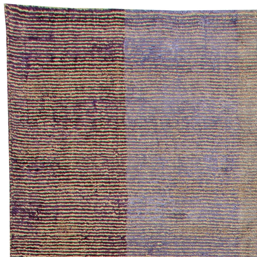 Doris Leslie Blau Collection Modern Striped Valeno Grid Rug N10878