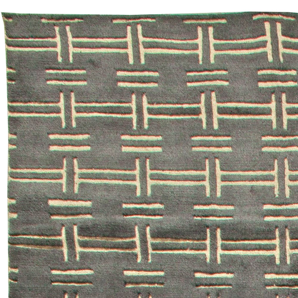 Doris Leslie Blau Large Moroccan Style Brown Wool Rug N11178