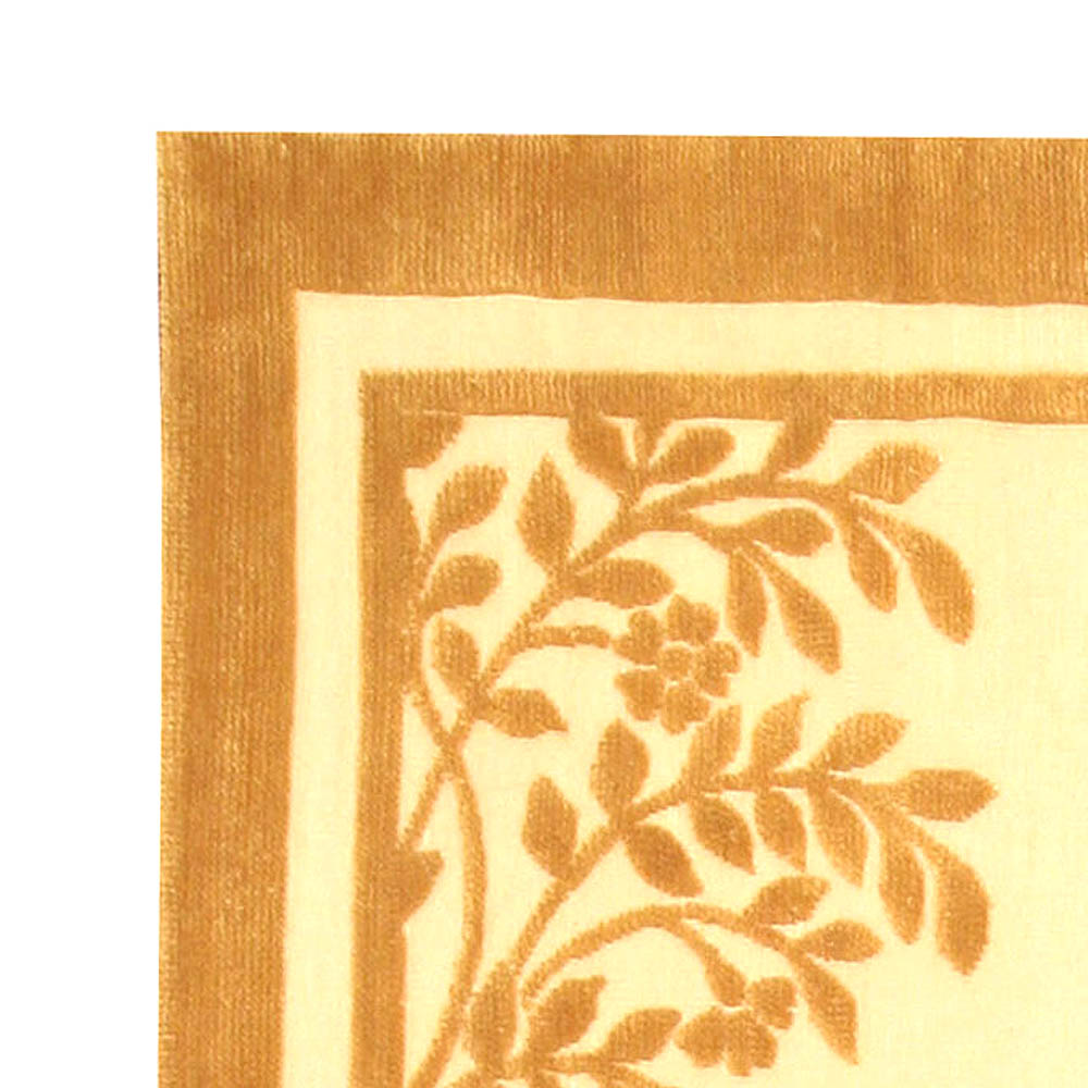 Doris Leslie Blau Collection Design Handmade Rug in Brown and Orange N10647