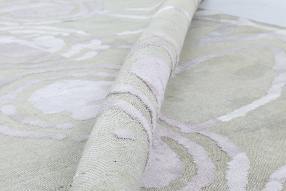 Doris Lesslie Blau Collection Extra-large Abstract High-low Silk Wool Rug N11499