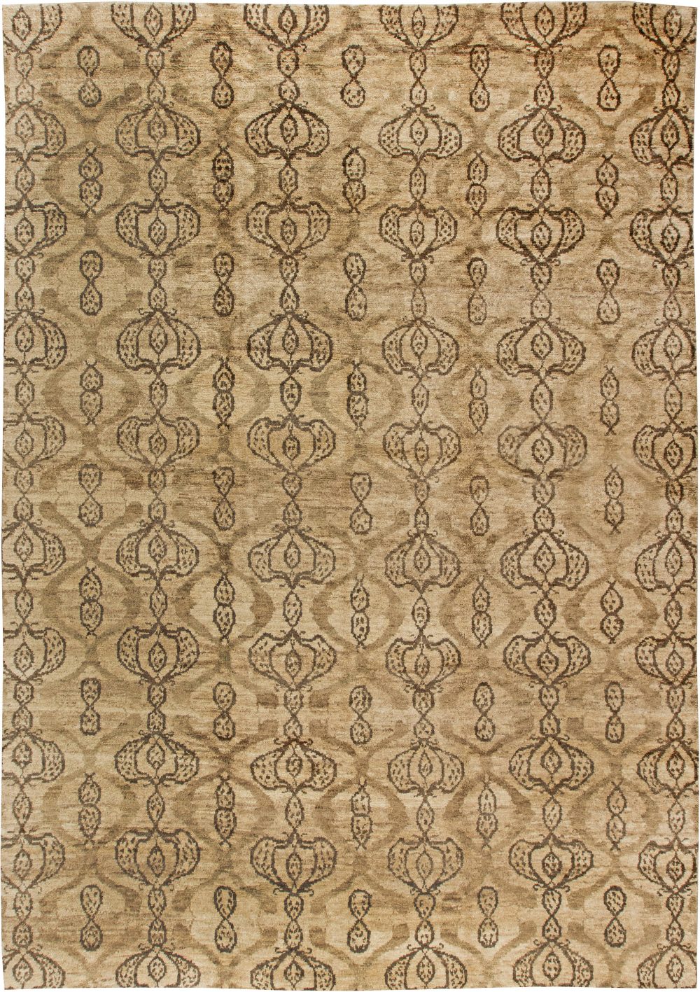 Doris Leslie Blau Collection Taj Brown Handmade Hemp Rug by Bunny Williams N11374