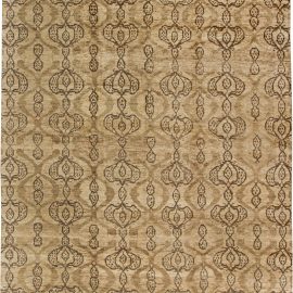 Doris Leslie Blau Collection Taj Brown Handmade Hemp Rug by Bunny Williams N11374