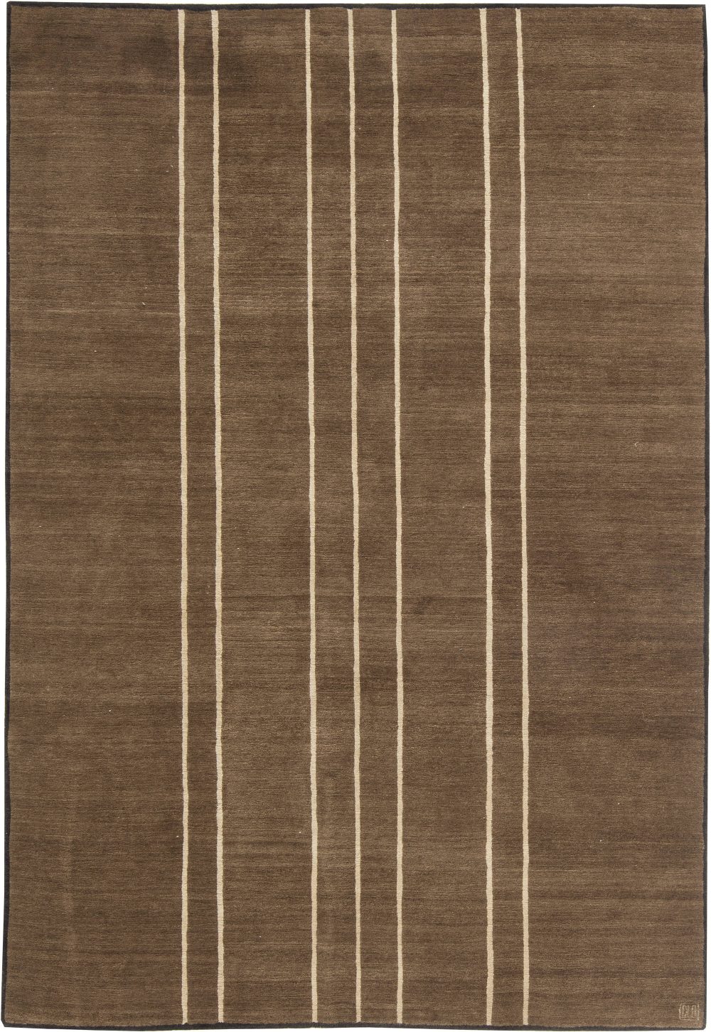 Doris Leslie Blau Collection Tibetan Brown Art Deco Style Rug by Parkin Saunders N11421