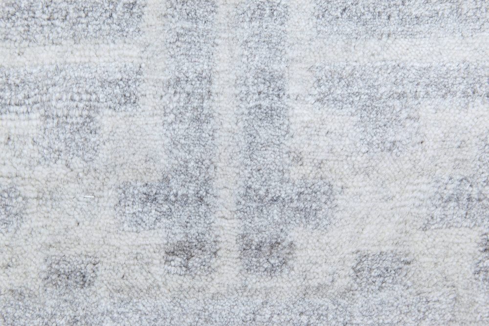 Doris Leslie Blau Collection Geometric Terra Blue and Gray Rug in Natural Wool N11509