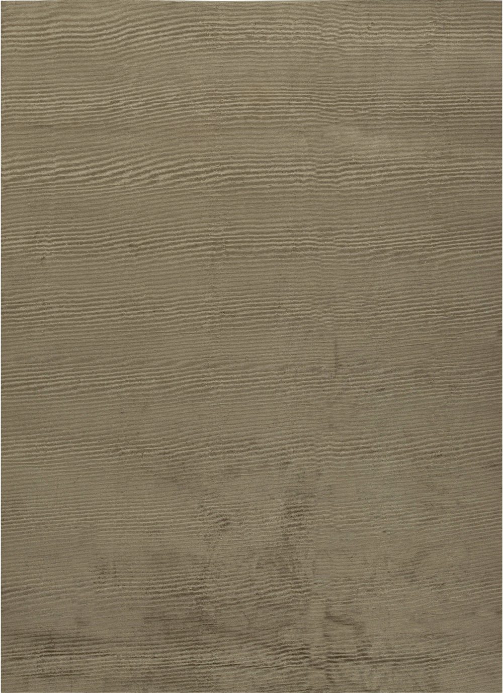 Doris Leslie Blau Collection Modern Solid Style Wool and Silk Rug in Dark Brown N11330