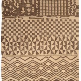 Doris Leslie Blau Collection Tribal Tulu Nadu Style Brown Geometric Design Rug N10308