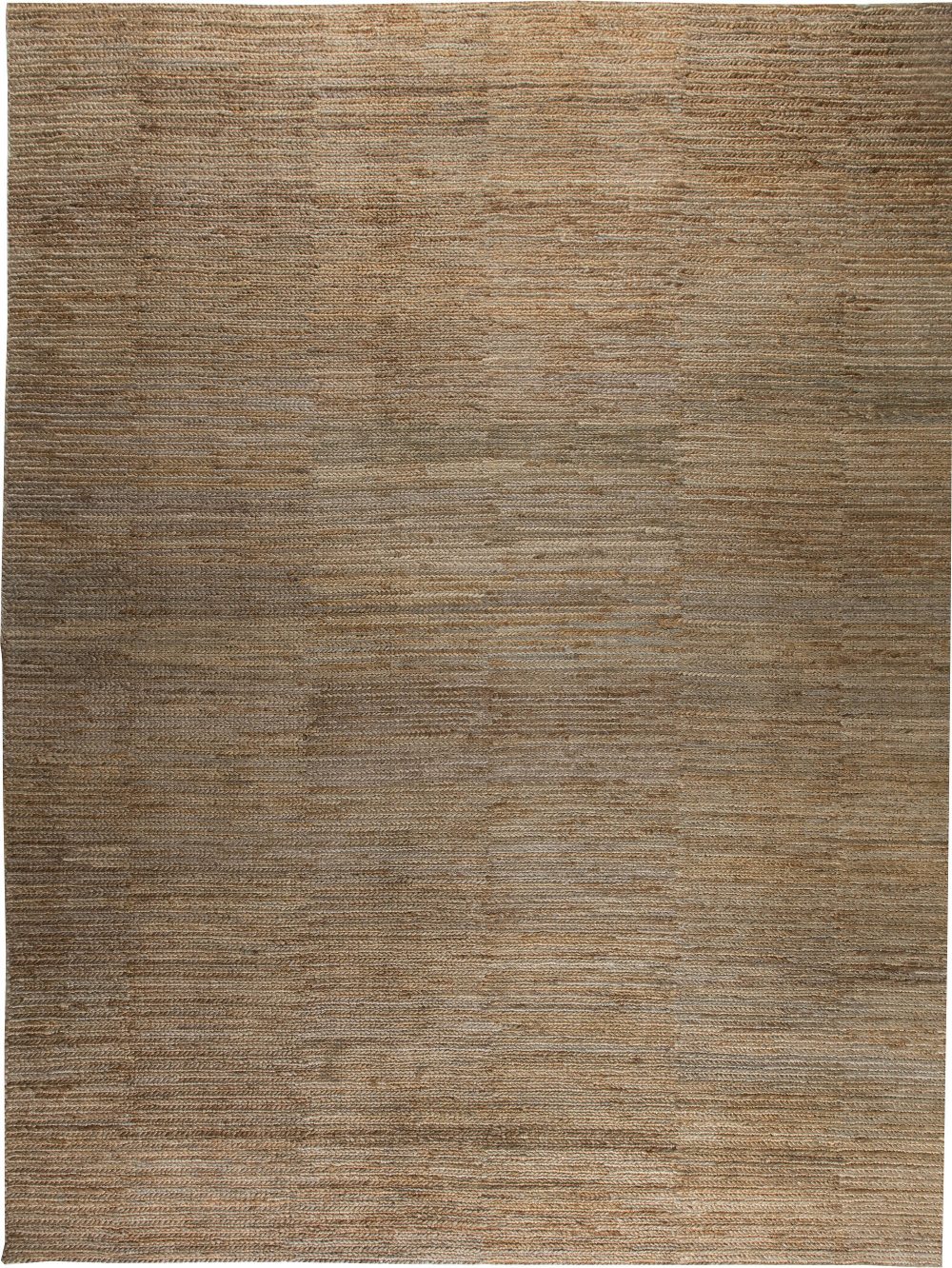 Doris Leslie Blau Collection Oversized Rustic Golden and Pale Silver Hemp Rug N11716