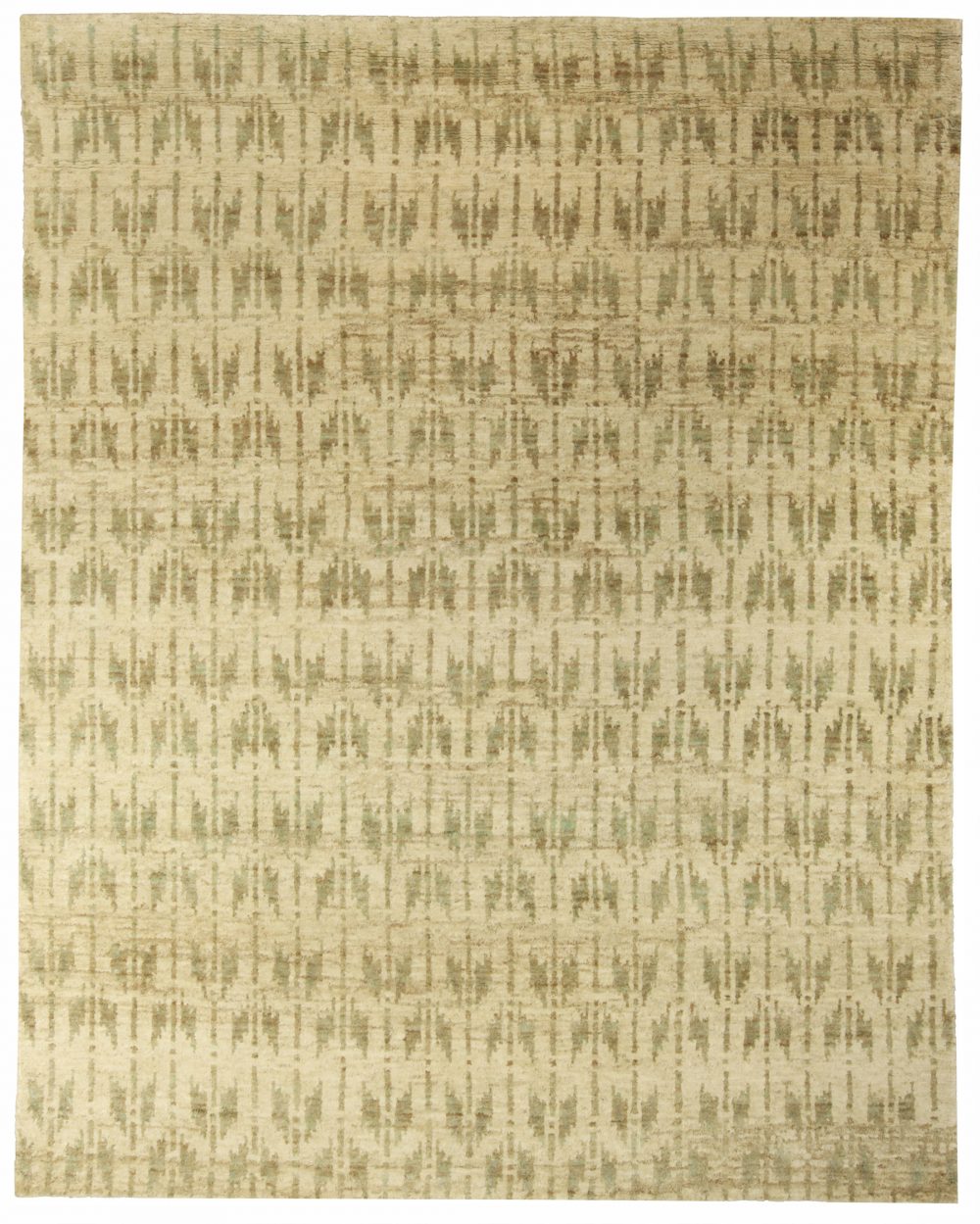 Doris Leslie Blau Collection Quiver Beige and Olive Hemp Rug by Bunny Williams N10537