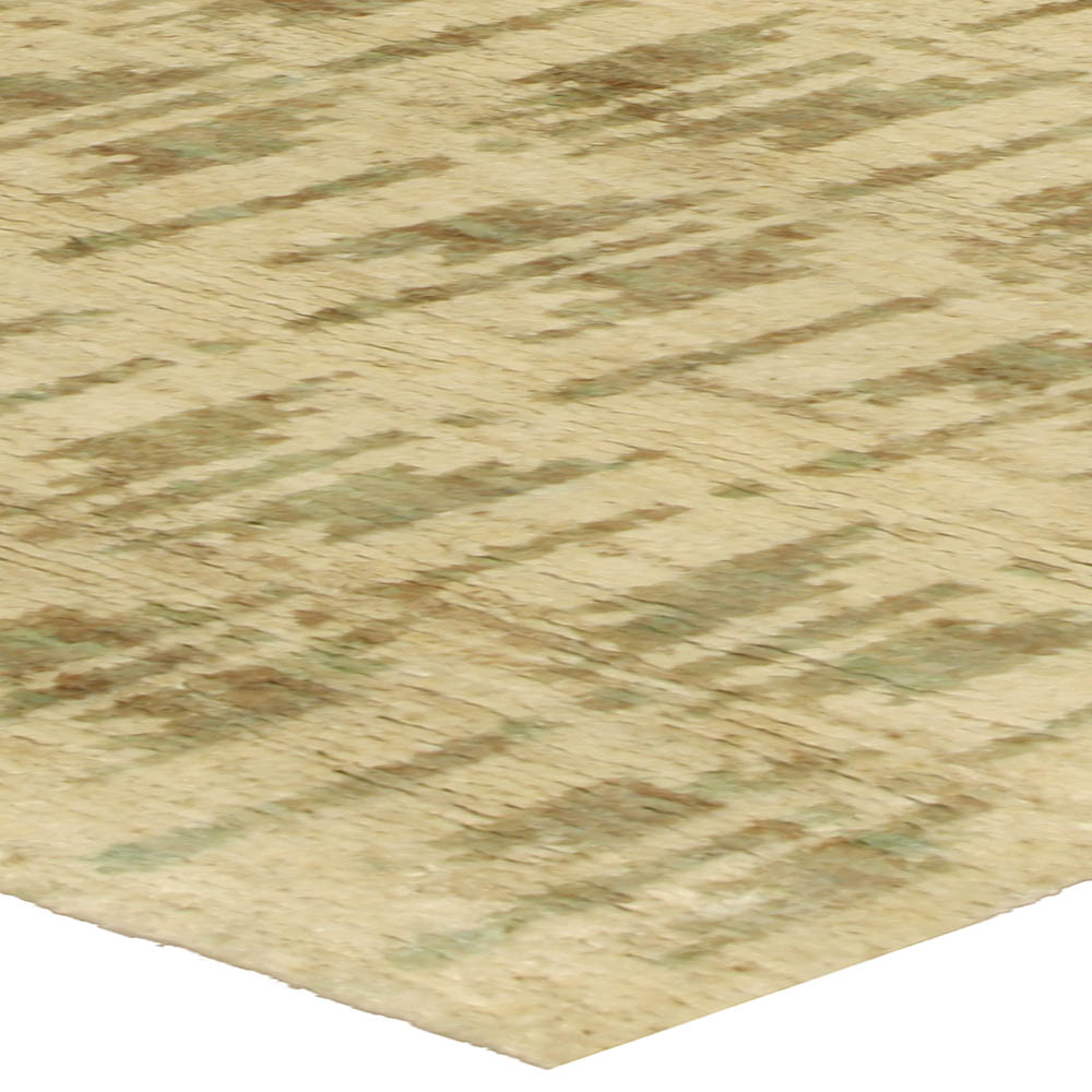 Doris Leslie Blau Collection Quiver Beige and Olive Hemp Rug by Bunny Williams N10537