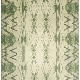 Modern Green and Cream Eskayel Festival Rug N10125