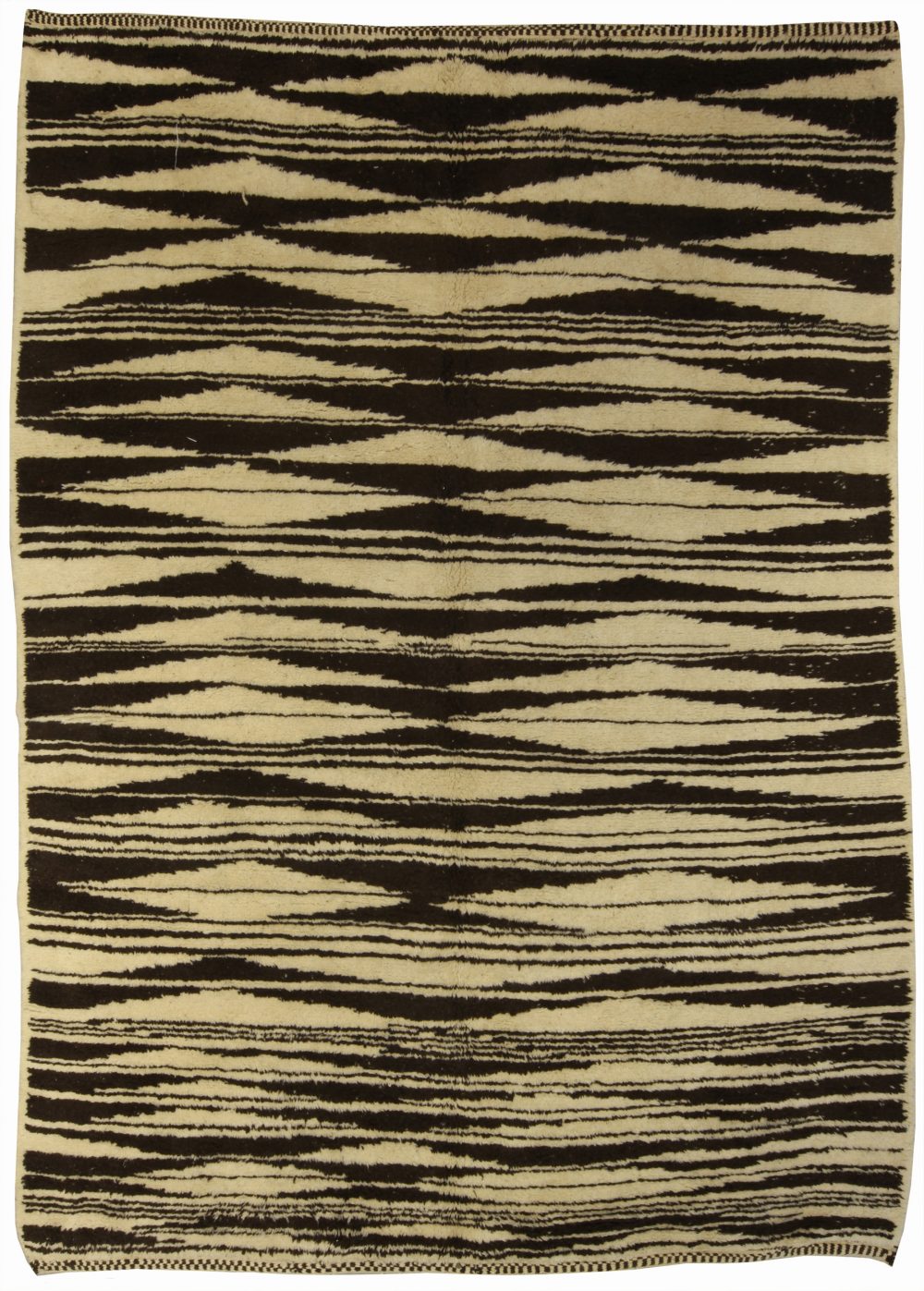 Doris Leslie Blau Colletion Moroccan Tribal Geometric Design Knotted Wool Rug N10558