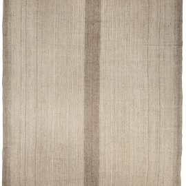 Doris Leslie Blau Collection Beige and Brown Persian Kilim Wool Rug N10215