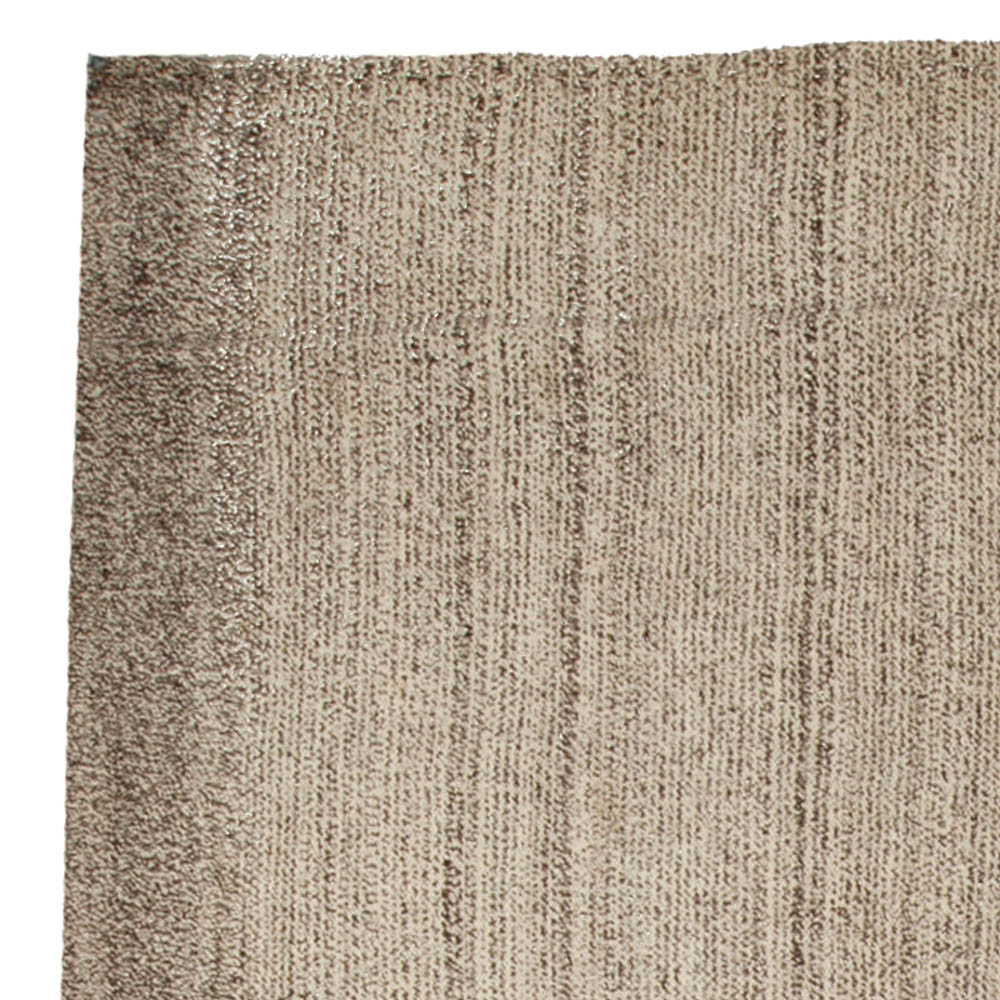 Doris Leslie Blau Collection Beige and Brown Persian Kilim Wool Rug N10215