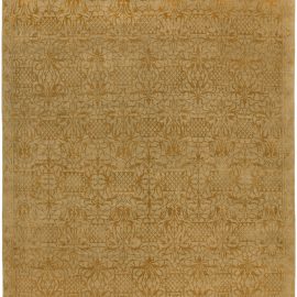 Doris Leslie Blau Collection Modern Floral Vases Handmade Silk, Wool Rug N10402