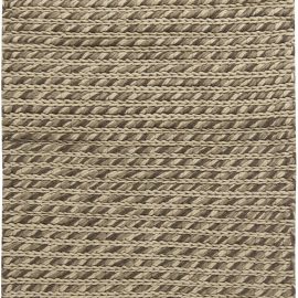 Modern Flatweave Solid Warm Tan With Classic Taupe Handmade Wool Rug “Sylvan” N11690