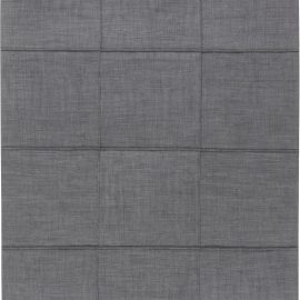 Slate Gray Handmade Flatweave Modern Rug “Graphite” N11679