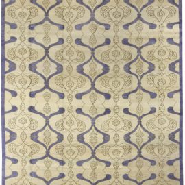Doris Leslie Blau Collection Taj Blue Handmade Aloe and Silk Rug N10531