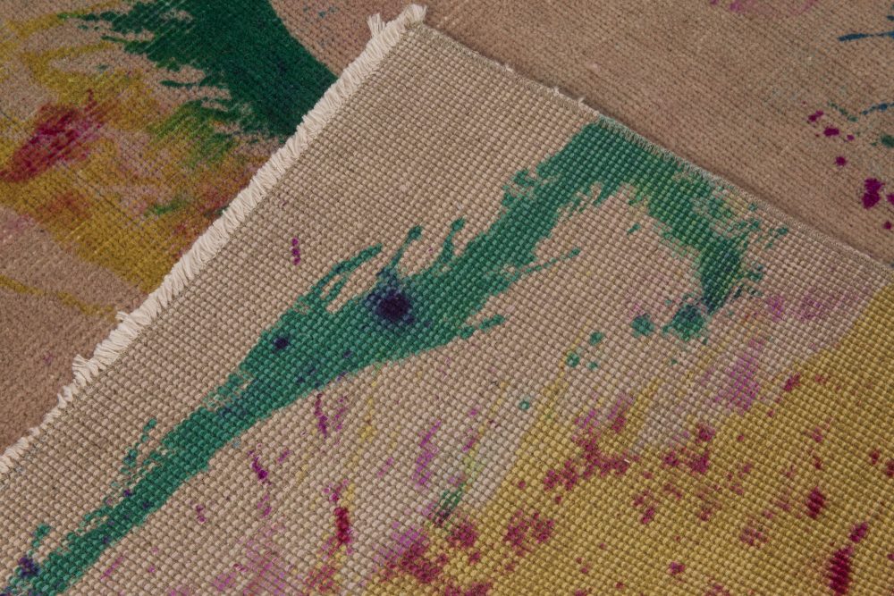 Doris Leslie Blau Collection Abstract Colorful Daliesque Handmde Wool Rug N11734