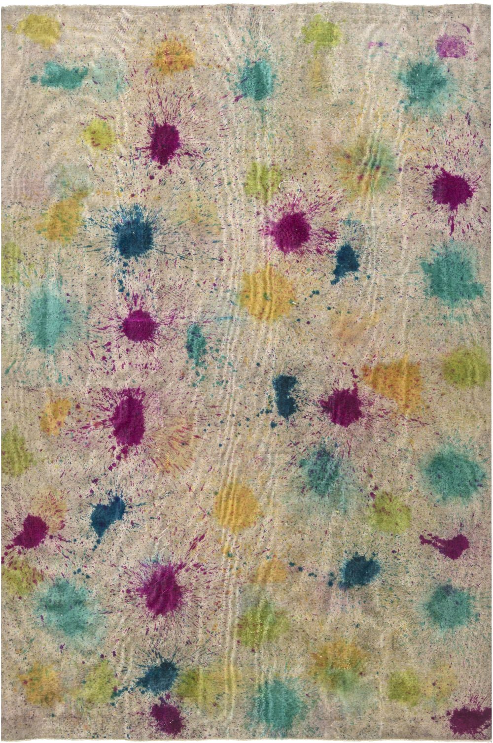 Doris Leslie Blau Collection Abstract Colorful Daliesque Handmde Wool Rug N11733