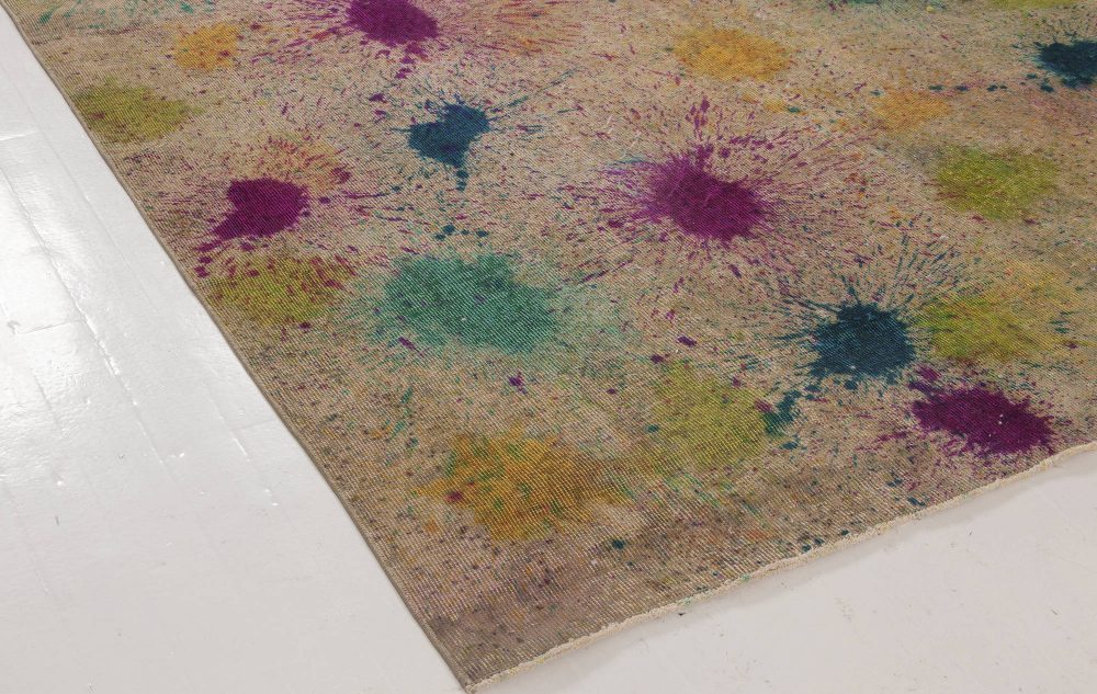 Doris Leslie Blau Collection Abstract Colorful Daliesque Handmde Wool Rug N11733