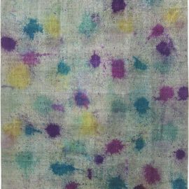 Abstract Modern Rug Color Burst Gray Hand-Knotted Wool “Eclat” N11732