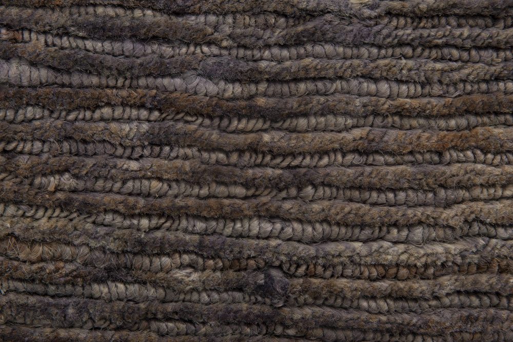 Doris Leslie Blau Collection Custom Brown Hand Knotted Hemp Carpet N11559