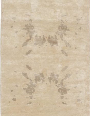 Antique English Floral Allover Golden Tan Needlework Wool Rug – Circa 1890 BB7769 Antique English Floral Allover Golden Tan Needlework Wool Rug – Circa 1890 BB7769