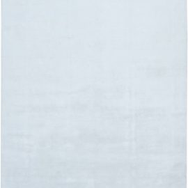 “Brume” Modern Solid Light Gray Hand-Knotted Silk Rug N11533