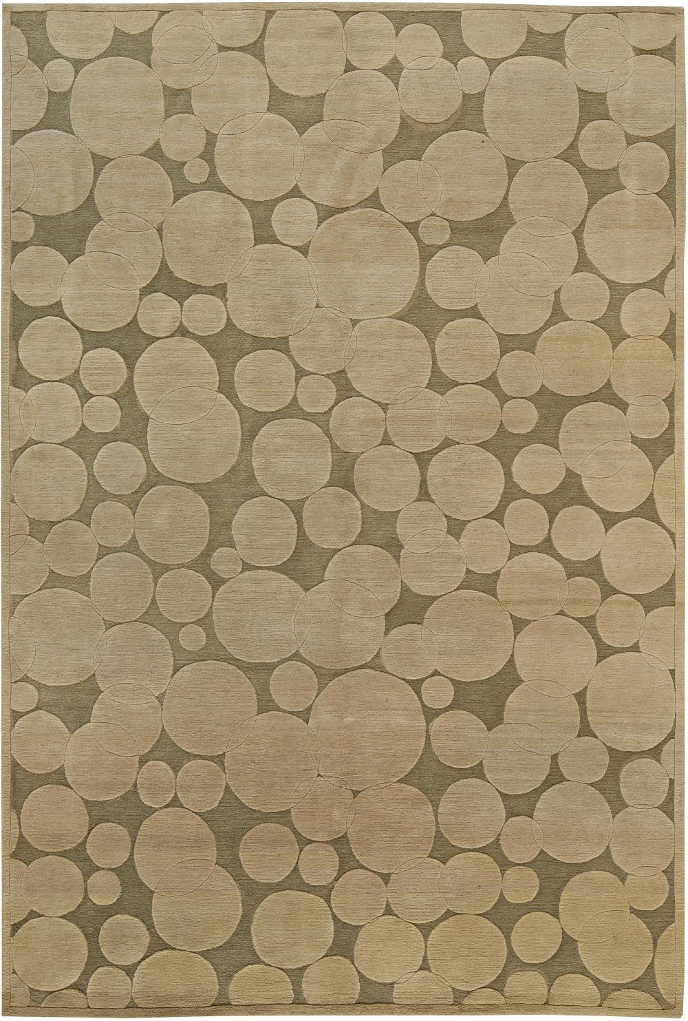 Bubble Design Light and Dark Brown Alan Wanzenberg Rug N11226