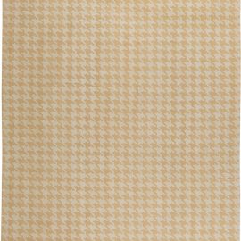 Contemporary Art Deco Geometric Light Beige With Warm Tan Flatweave Wool Carpet “Serrata” Designed By Jeffrey Bilhuber N11426