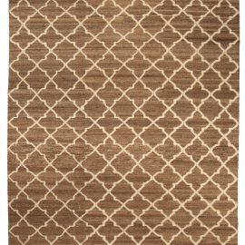 Doris Leslie Blau Collection Tulu Nadu “Alahambra Scaled” Brown Wool Rug N10335