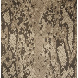 Doris Leslie Blau Collection Miraje Design Brown and Beige Hand Knotted Wool Rug N10227