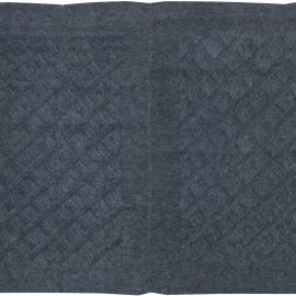 Modern Geometric Lattice Slate Gray Hand-Knotted Wool Rug abyssal “Abyssal Lattice” N11518
