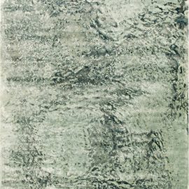 Doris Leslie Blau Collection Green Water Design Hand Knotted Silk, Wool Rug III N11251