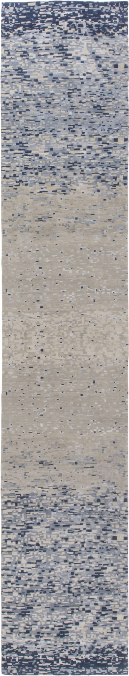 Pool Tile Runner in Blue and Grey N11725