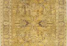 Doris Leslie Blau Collection Traditional <mark class='searchwp-highlight'>Oriental</mark> Inspired Yellow Wool Rug N11648