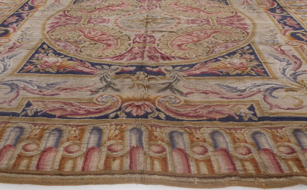 Fine Antique Savonnerie Hand Knotted Wool Carpet BB1207