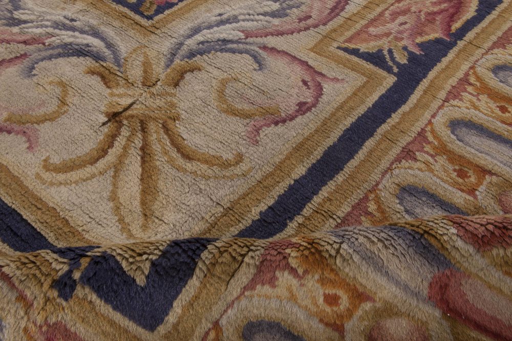 Fine Antique Savonnerie Hand Knotted Wool Carpet BB1207